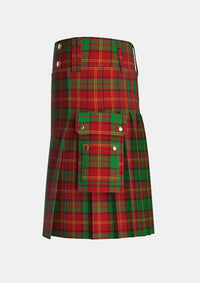 Utility_Kirk_Tartan_4229_kilt_left_image_with_pleated_design_and_adjustable_buckles_for_men