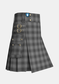 Utility_Kyle_Tartan_1288_kilt_side_image_with_pleated_design_and_adjustable_buckles_for_men