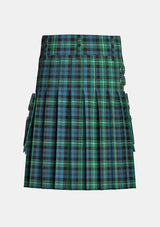 Utility_Lamont_tartan_kilt_back_image_with_pleated_design_and_adjustable_buckles_for_men