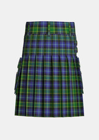 Utility_Lanarkshire_Tartan_2502_kilt_back_image_with_pleated_design_and_adjustable_buckles_for_men
