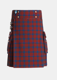Utility_Lawlis_Lawless_Tartan_5399_kilt_front_image_with_pleated_design_and_adjustable_buckles_for_men