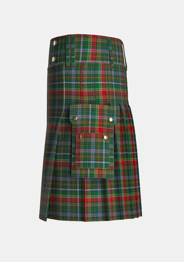 Utility_Lawson_Robin_Tartan_11043_kilt_left_image_with_pleated_design_and_adjustable_buckles_for_men