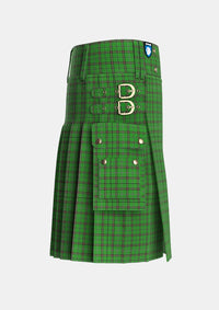 Utility_Leach_Hunting_Tartan_2357_kilt_right_image_with_pleated_design_and_adjustable_buckles_for_men