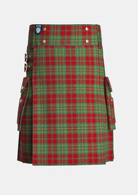 Utility_Leask_Tartan_905_kilt_front_image_with_pleated_design_and_adjustable_buckles_for_men