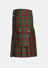 Utility_Leighton_Tartan_2483_kilt_left_image_with_pleated_design_and_adjustable_buckles_for_men