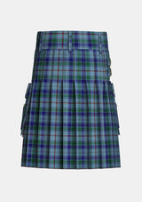 Utility_Leith_Tartan_2333_kilt_back_image_with_pleated_design_and_adjustable_buckles_for_men