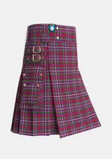 Utility_Lendrum_Lyon_version_Tartan_3366_kilt_side_image_with_pleated_design_and_adjustable_buckles_for_men