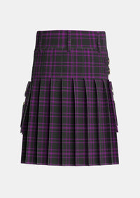 Utility_Leonard_Hunting_Tartan_5417_kilt_back_image_with_pleated_design_and_adjustable_buckles_for_men
