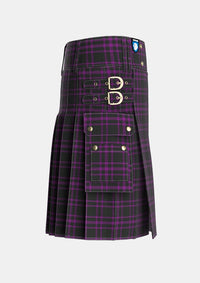 Utility_Leonard_Hunting_Tartan_5417_kilt_right_image_with_pleated_design_and_adjustable_buckles_for_men