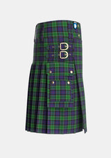Utility_Leslie_Hunting_Tartan_1113_kilt_right_image_with_pleated_design_and_adjustable_buckles_for_men