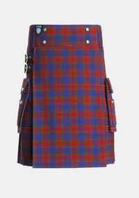 Utility_Leslie_J_Cant_Tartan_7119_kilt_front_image_with_pleated_design_and_adjustable_buckles_for_men