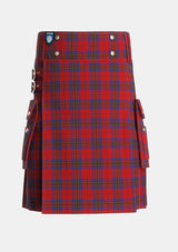 Utility_Leslie_Red_VS_Tartan_1142_kilt_front_image_with_pleated_design_and_adjustable_buckles_for_men