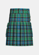 Utility_Leslie_tartan_kilt_back_image_with_pleated_design_and_adjustable_buckles_for_men