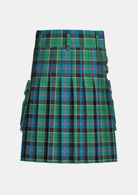 Utility_Leslie_tartan_kilt_back_image_with_pleated_design_and_adjustable_buckles_for_men