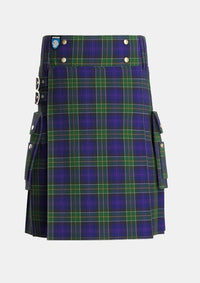 Utility_Leung_Personal_Tartan_2984_kilt_front_image_with_pleated_design_and_adjustable_buckles_for_men