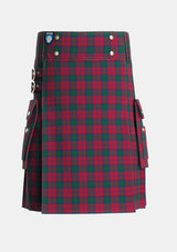 Utility_Lindsay_2_Tartan_704_kilt_front_image_with_pleated_design_and_adjustable_buckles_for_men