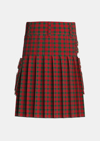 Utility_Lindsay_3_Tartan_801_kilt_back_image_with_pleated_design_and_adjustable_buckles_for_men