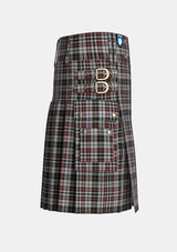 Utility_Little_Arisaid_Tartan_4137_kilt_right_image_with_pleated_design_and_adjustable_buckles_for_men