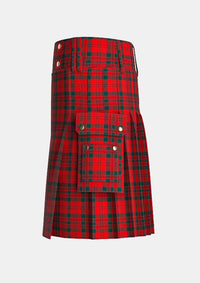 Utility_Livingstone_tartan_895_kilt_left_image_with_pleated_design_and_adjustable_buckles_for_men