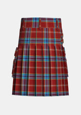 Utility_Lobster_Fishery_Tartan_13679_kilt_back_image_with_pleated_design_and_adjustable_buckles_for_men