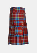 Utility_Lobster_Fishery_Tartan_13679_kilt_left_image_with_pleated_design_and_adjustable_buckles_for_men