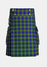 Utility_Loch_Tay_Tartan_10384_kilt_front_image_with_pleated_design_and_adjustable_buckles_for_men