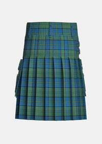 Utility_Lockhart_Tartan_2258_kilt_back_image_with_pleated_design_and_adjustable_buckles_for_men
