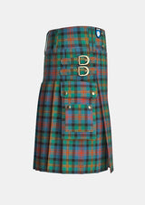 Utility_Logan_tartan_490_kilt_right_image_with_pleated_design_and_adjustable_buckles_for_men