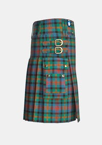 Utility_Logan_tartan_490_kilt_right_image_with_pleated_design_and_adjustable_buckles_for_men