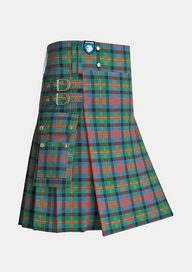 Utility_Logan_tartan_490_kilt_side_image_with_pleated_design_and_adjustable_buckles_for_men