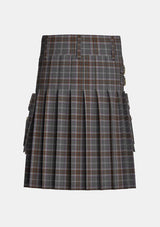 Utility_Lomond_Mist_tartan_10442_kilt_back_image_with_pleated_design_and_adjustable_buckles_for_men