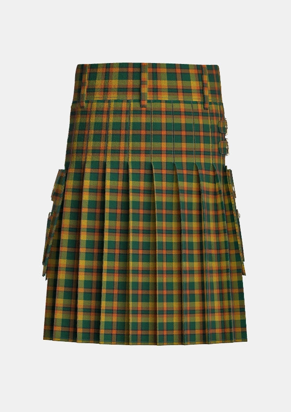 Utility_Londonderry_County_Tartan_2279_kilt_back_image_with_pleated_design_and_adjustable_buckles_for_men