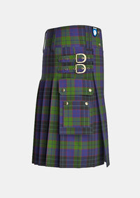 Utility_Lumsden_Hunting_tartan_2366_kilt_right_image_with_pleated_design_and_adjustable_buckles_for_men