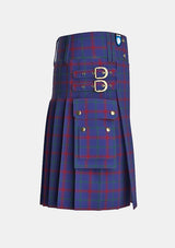 Utility_Lynch_tartan_2163_kilt_right_image_with_pleated_design_and_adjustable_buckles_for_men