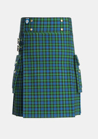 Utility_Lyon_Tartan_5517_kilt_front_image_with_pleated_design_and_adjustable_buckles_for_men