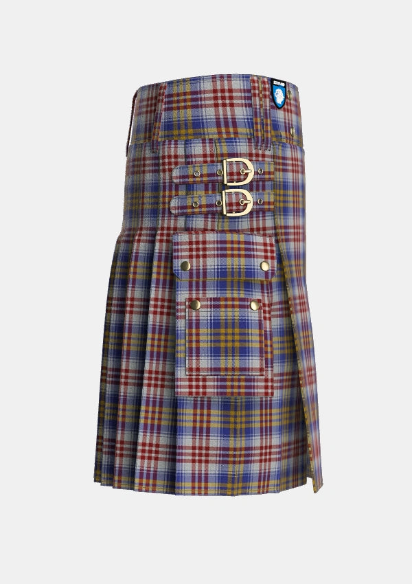 Utility_Lysaght_Dress_Tartan_6593_kilt_right_image_with_pleated_design_and_adjustable_buckles_for_men