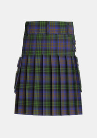 Utility_Lysaght_Hunting_Tartan_6592_kilt_back_image_with_pleated_design_and_adjustable_buckles_for_men