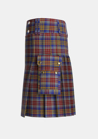 Utility_Lysaght_Tartan_6591_kilt_left_image_with_pleated_design_and_adjustable_buckles_for_men