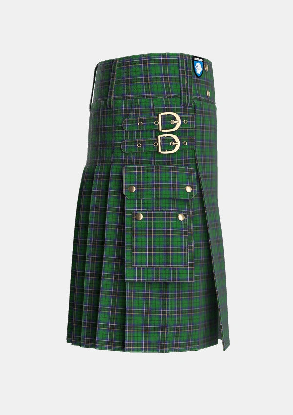 Utility_MacAlpine_1906_Tartan_1914_kilt_right_image_with_pleated_design_and_adjustable_buckles_for_men