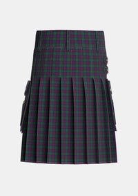 Utility_MacArthur_of_Milton_Hunting_Tartan_700_kilt_back_image_with_pleated_design_and_adjustable_buckles_for_men