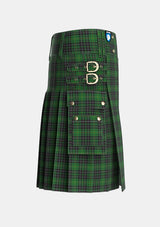 Utility_MacAulay_Hunting_2_Tartan_827_kilt_right_image_with_pleated_design_and_adjustable_buckles_for_men