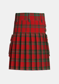 Utility_MacAulay_of_Ardincaple_Tartan_1338_kilt_back_image_with_pleated_design_and_adjustable_buckles_for_men