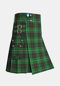 Utility_MacAulay_of_Lewis_Tartan_6286_kilt_side_image_with_pleated_design_and_adjustable_buckles_for_men