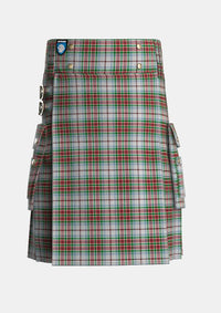 Utility_MacBean_Dress_Tartan_2415_kilt_front_image_with_pleated_design_and_adjustable_buckles_for_men