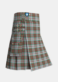 Utility_MacBean_Dress_Tartan_2415_kilt_side_image_with_pleated_design_and_adjustable_buckles_for_men