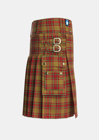Utility_MacBrair_Hunting_Tartan_6621_kilt_right_image_with_pleated_design_and_adjustable_buckles_for_men