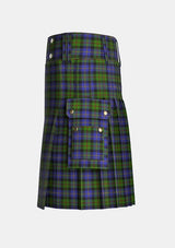 Utility_MacCaskill_Tartan_1152_kilt_left_image_with_pleated_design_and_adjustable_buckles_for_men