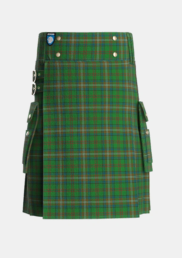 Utility_MacClure_Hunting_Tartan_3331_kilt_front_image_with_pleated_design_and_adjustable_buckles_for_men
