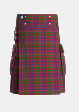 Utility_MacColl_Hunting_Tartan_1637_kilt_front_image_with_pleated_design_and_adjustable_buckles_for_men