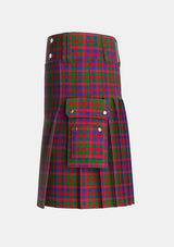 Utility_MacColl_Hunting_Tartan_1637_kilt_left_image_with_pleated_design_and_adjustable_buckles_for_men